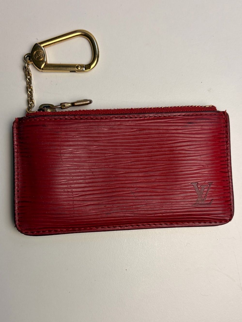 Louis Vuitton Red Epi Leather Key/Card Holder